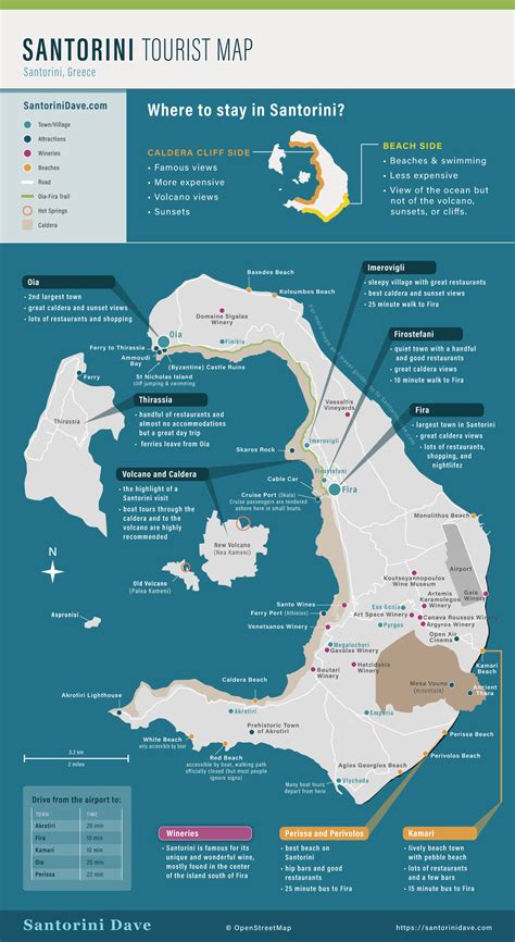 Santorini Map Travel Guide Updated For Santorini Holidays