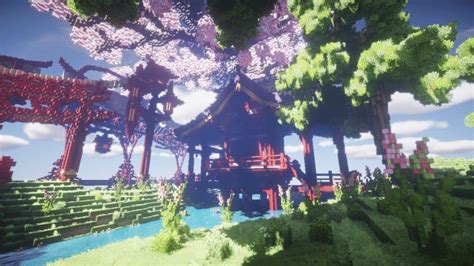 Sakura Island Cherry Tree Minecraft Building Inc