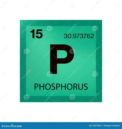 Phosphorus Element From The Periodic Table Stock Vector Illustration