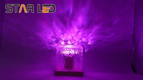 Dynamic Water Ripple Light Effect Rgb Remote Control Acrylic Crystal