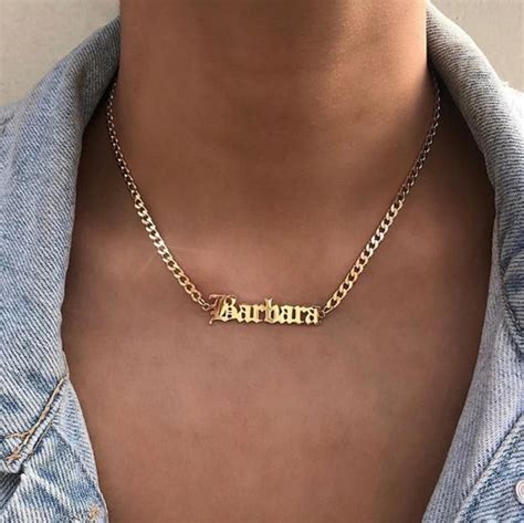 Gold Name Necklace Nameplate Necklace Custom Name Necklace Personalized Necklace Necklace