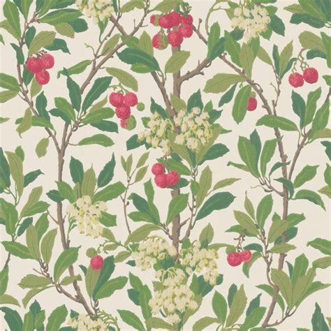 Cole And Son Strawberry Tree Classic Botanical Style Wallpaper 11 Yard