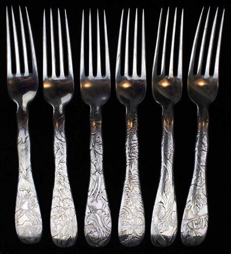 6 Tiffany And Co Sterling Silver Dinner Forks