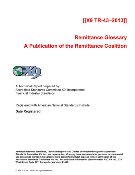 X9 Tr 432013 Remittance Glossary A Publication