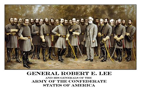 General Robert E Lee And His Generals Of The Confederacy Painting By