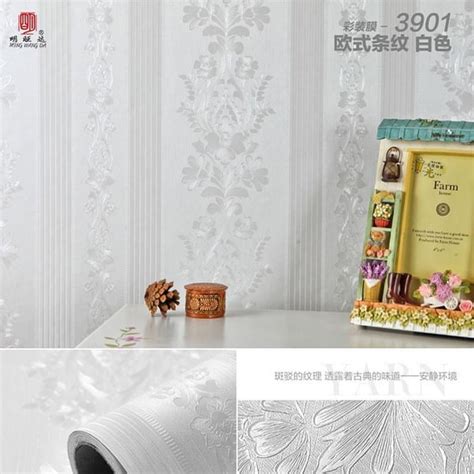 Jual Wallpaper Grade A Kode 5583 Polos Putih Batik Garis Uk 45cmx10m