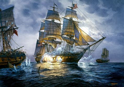 The Uss Constitution By Tom Freeman Maritime Painting Maritime Art