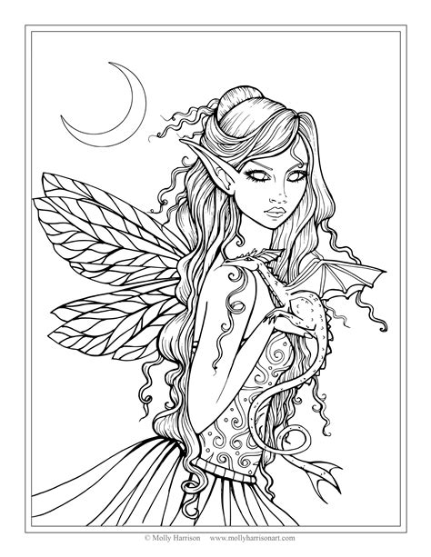 Advanced Fairy Coloring Pages Anime Coloring Pages