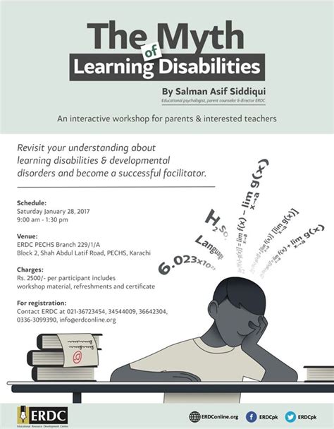 One Day Workshop On The Myth Of Learning Disabilities Erdc