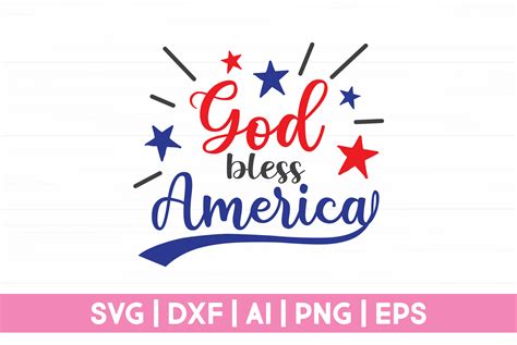God Bless America SVG File Graphic By CraftartSVG Creative Fabrica