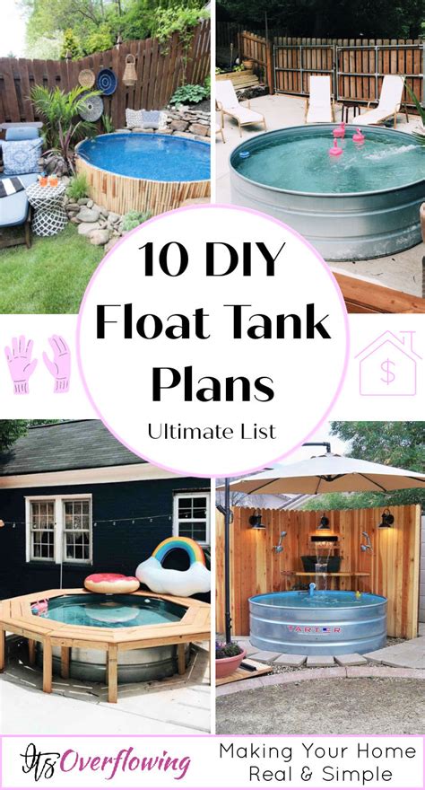 Almost equal to kids' swimming pools and will help you dive in the water a little. 10 DIY Float Tank Plans to Build Sensory Deprivation Tank