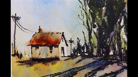 Ink And Wash Country Home Landscape In Watercolor With Chris Petri Youtube