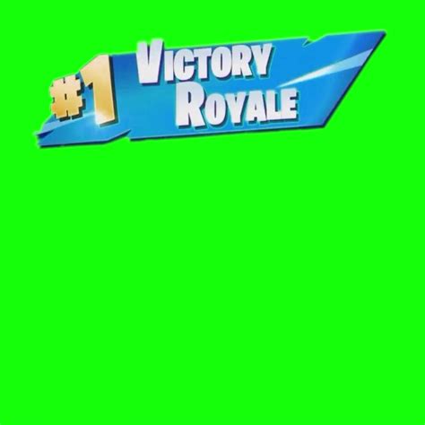 Fortnite 1 Victory Royale Green Screen Creatorset