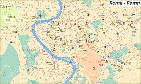 Rome City Map Roma City Map Lazio Italy