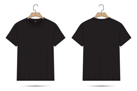 Black T Shirt Mockup Front And Back View T Shirt Mockup Front And