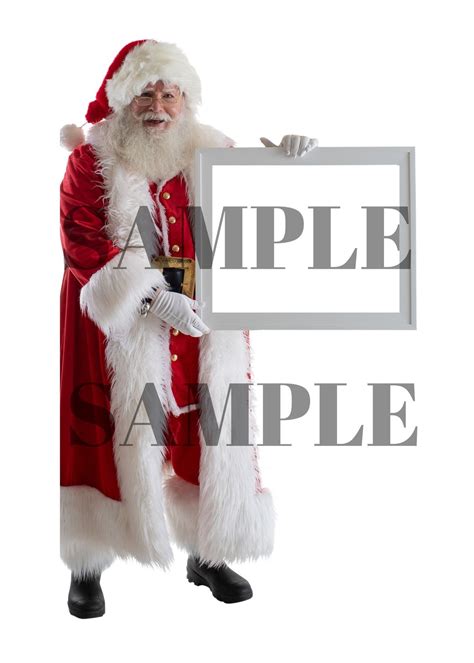 Instant Download Santa With Frame Overlay Overlay For Ps And Etsy