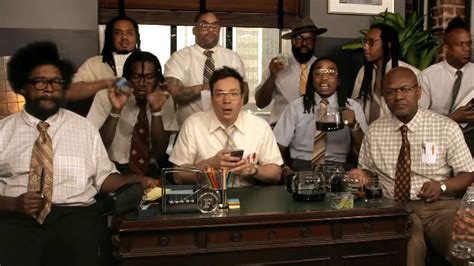 Jimmy Fallon And Migos Expertly Play Bad And Boujee On Office Supplies Hellogiggleshellogiggles