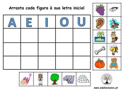 Jogo Interativo Vogais ⋆ Edukinclusiva Kindergarten Learning