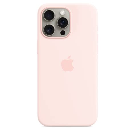 Iphone 15 Pro Max Silicone Case With Magsafe Light Pink Apple Ph