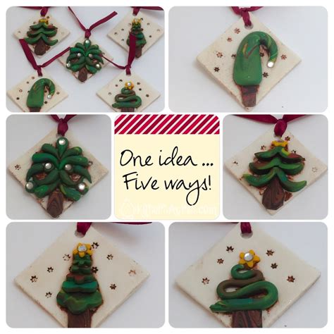 How to make clay garden ornaments. KatersAcres Polymer Clay Ornaments: 1 Idea - 5 Different ...