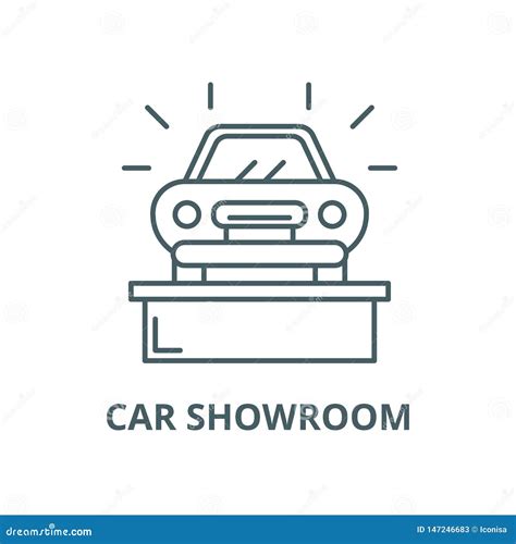 Car Showroom Vector Concept Color Illustration
