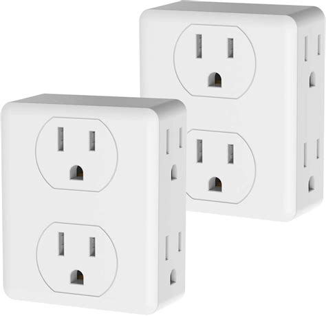Outlet Extender Hicity Multi Plug Outlet With 6 Electrical Outlets