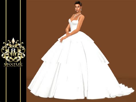 Mssims — Bride Wedding Tulle Gown For The Sims 4