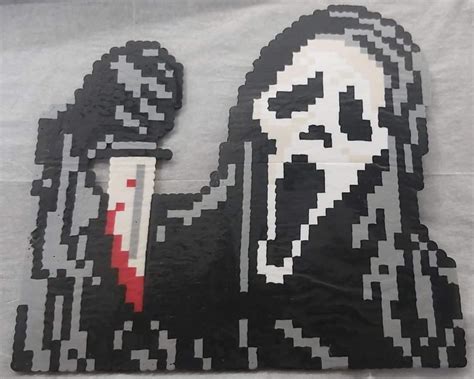 Ghostface Scream Second Attempt At Fuse Bead Art Really Pleased