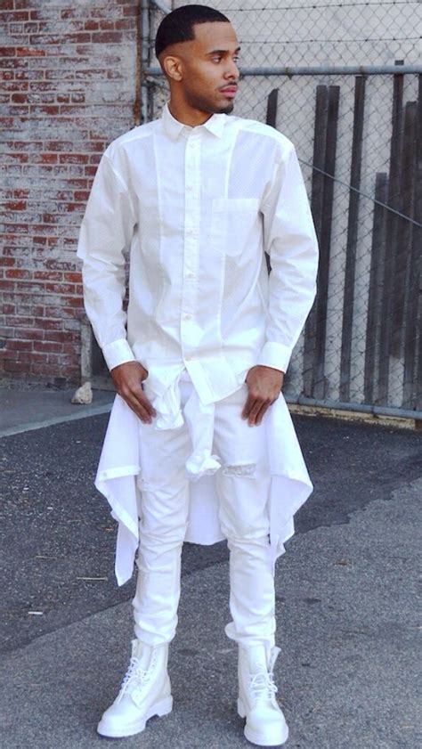 Fashion All White Mens Outfit White Party Outfit All White Outfit