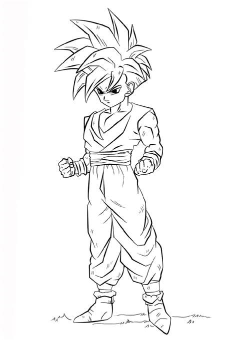 Gohan Ssj2 Para Colorear Goku Ssj Personajes De Dragon Ball Fotos De