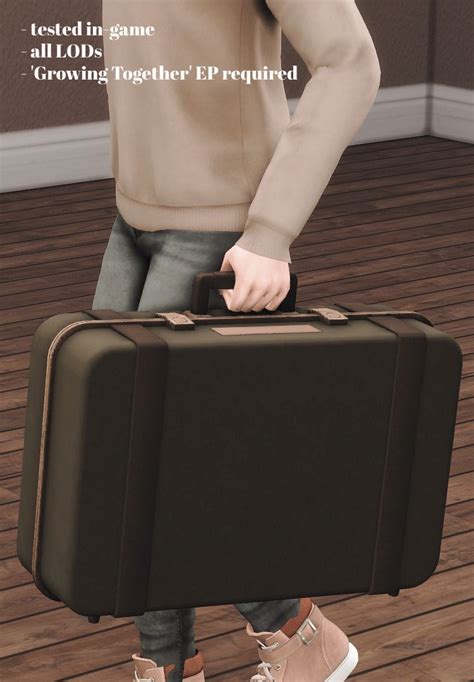 Gloomytrait Ts4 Old Fashioned Suitcase Functional In 2023 Sims 4