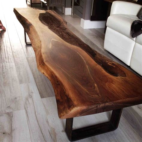 25 Live Edge Coffee Table With Blue Resin Table Epoxy Edge Coffee