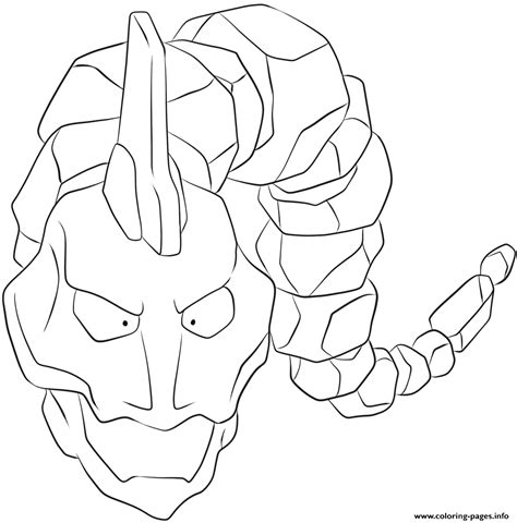 Pokemon Onix Free Colouring Pages