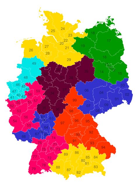 Deutschland Postleitzahlengebiete