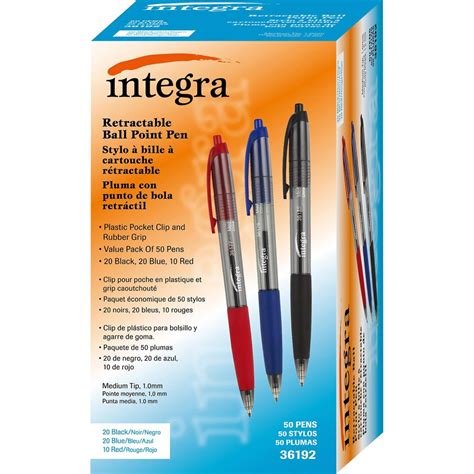 Ita36192 Integra 10mm Retractable Ballpoint Pen Medium Pen Point