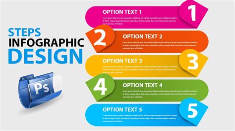How To Steps Infographic Design In Adobe Photoshop Infographic