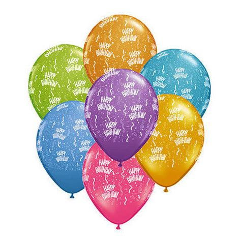 Happy Birthday Wishes Helium Balloons 7 Units