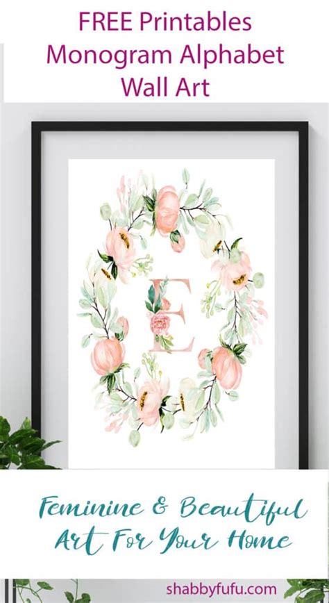Hang your new piece of art on the wall, or simply set atop a dresser or a mantelpiece to display. Monogram Printables - Spring DIY Art - shabbyfufu.com