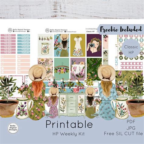 Hp Botanical Garden Printable Planner Stickers Happy Planner Etsy