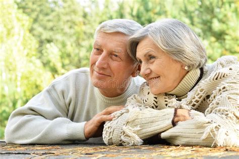 Cute Elderly Couple Stock Image Image Of Nature Aged 45254923