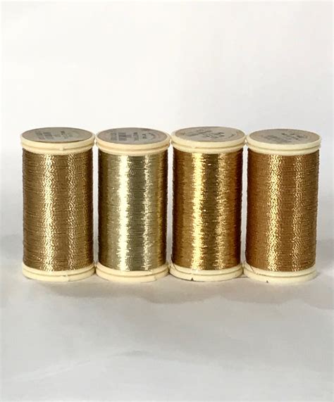 4 Pack Deal Gold Variety Sajou Metallic Thread Fil Au Chinois Etsy