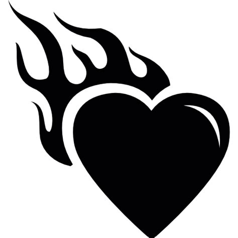 Lover Burning Lovely Fire Heart Shape Flames Icon