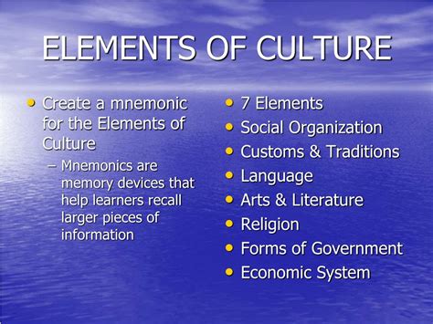 Ppt Elements Of Culture Powerpoint Presentation Free Download Id