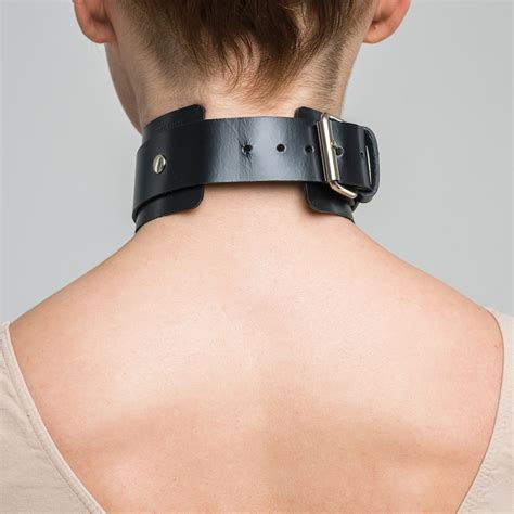 bdsm collar leather submissive collar slave collar etsy