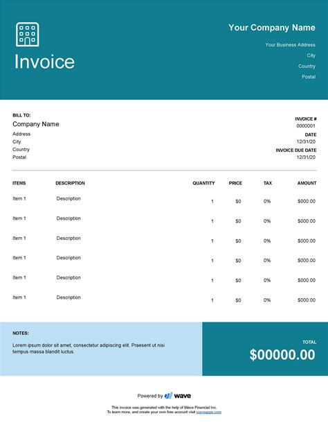 Hotel Invoice Template Best Free And Simple Templates For Hotel