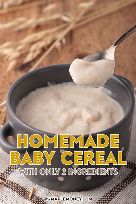 Homemade Baby Cereal With Only 2 Ingredients
