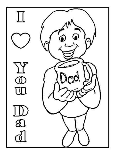 Free Printable I Love You Dad Coloring Pages