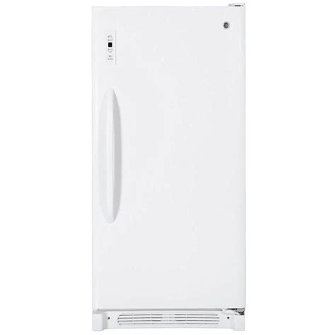 ge 213 cu ft frost free upright freezer in white energy star ge 21 3 cu ft frost free