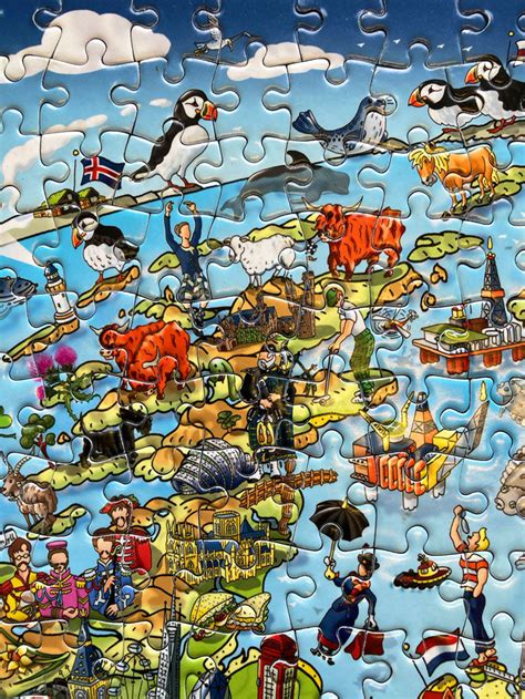 1000 Piece Jigsaw Puzzle In Tin Box This Is Europe Arty Globe By