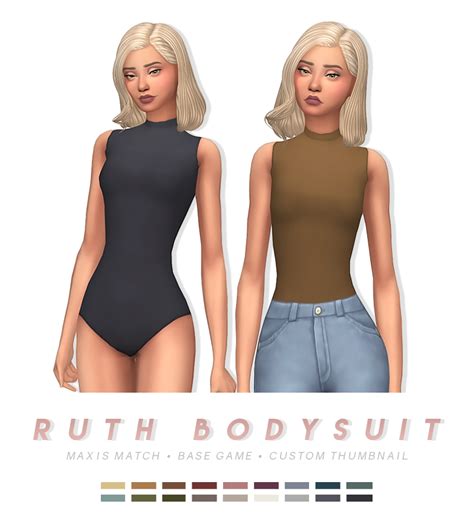 Sims 4 Maxis Match Cc — Smubuh ♡ruth Bodysuit♡ Just A Simple Bodysuit